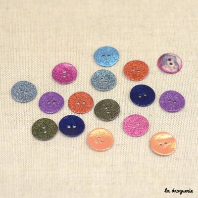 Glittery Akoya Songe button 20 mm