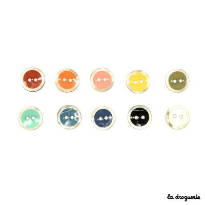 Akoya lacquered porthole button 14 mm