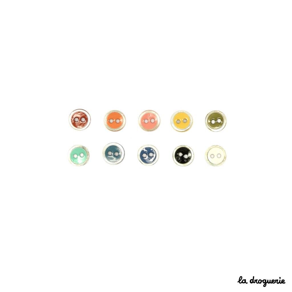 Akoya-lackierter Bullaugenknopf 9 mm