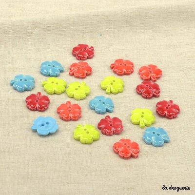 “Enameled 4-leaf clover” button 18 mm