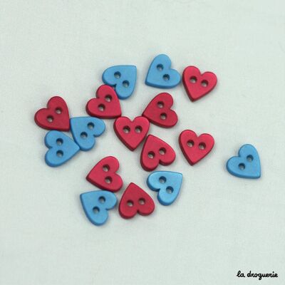 Bouton "Star light coeur" 11 mm