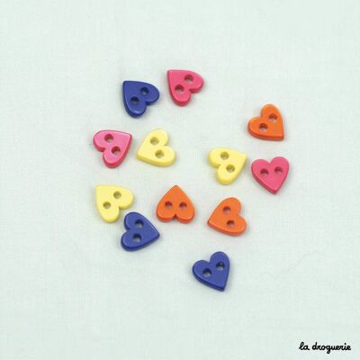 Bouton "Star light coeur" 9 mm