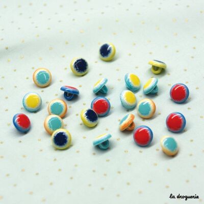 Botón “salpicaduras de colores” 10 mm