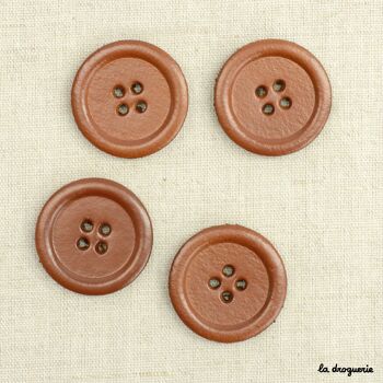 Bouton "Recy-cuir petit bord 4 trous" 28 mm 2