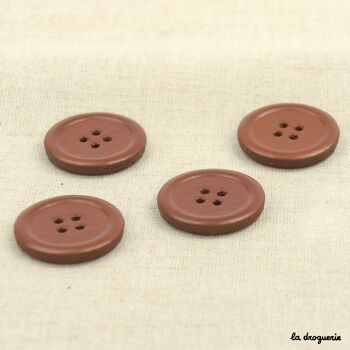 Bouton "Recy-cuir petit bord 4 trous" 25 mm 1