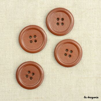 Bouton "Recy-cuir petit bord 4 trous" 25 mm 2