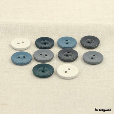 “Recy-leather wide edge 2 hole” button 23 mm