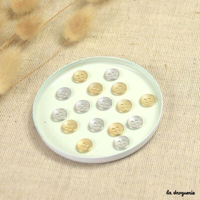 “Small squared hollow” button 10 mm