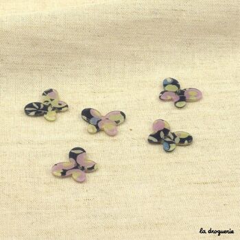 Bouton "Petit plaisir bis papillon" 20 mm 3