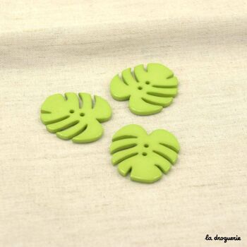 Bouton "Paradis vert bis philodendron" 40 mm 1