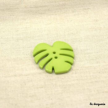 Bouton "Paradis vert bis philodendron" 40 mm 3