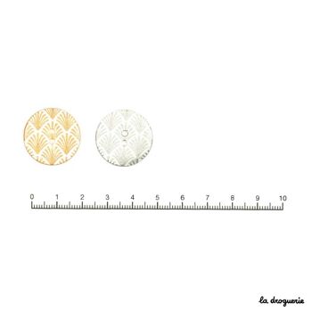 Bouton "Palourde palmettes" 22 mm 2