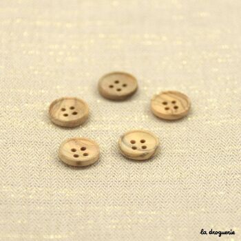 Bouton "Olivier ptit bourrelet 4 trous" 15 mm 3