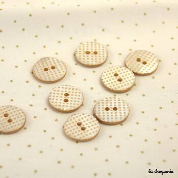 Bouton "Mini damiers pion" 18 mm 3