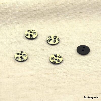 Button "Cat footprints" 12 mm