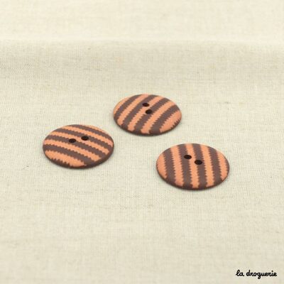 "Maroni round zigzag" button 28 mm