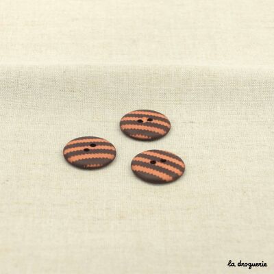 "Maroni round zigzag" button 22 mm