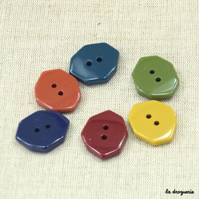 Button "La Coupole octagon" 32 x 27 mm