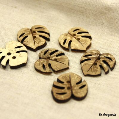 Button "Kalahari coco philodendron" 27 mm