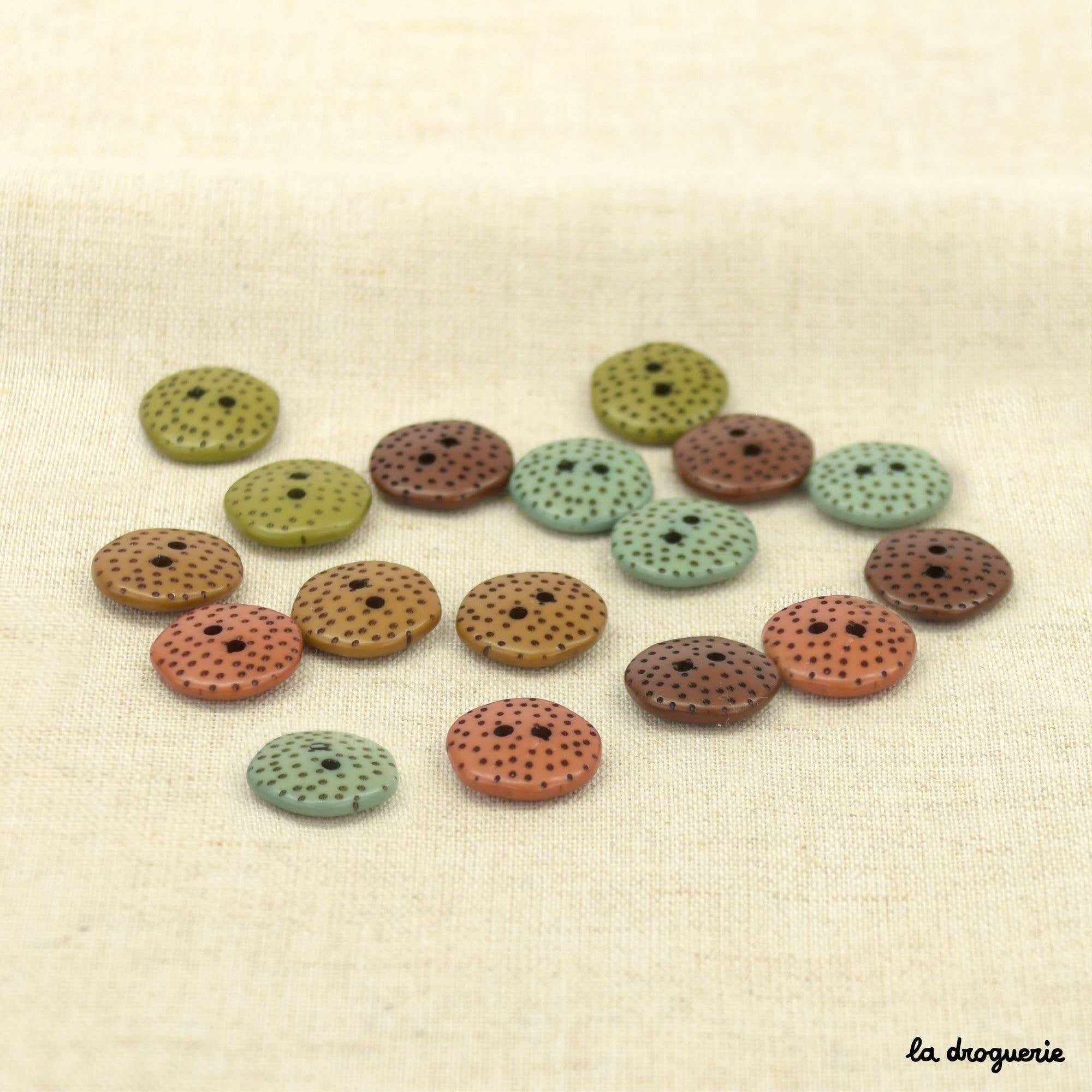 Bottone "Piselli del Kenya" 13 mm