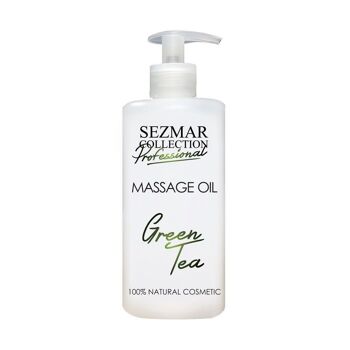Huile corporelle de massage professionnelle Thé vert - 100% naturelle, 500 ml