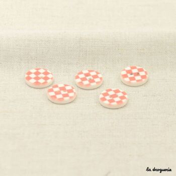 Bouton "Jeu de dames arty" 20 mm 7