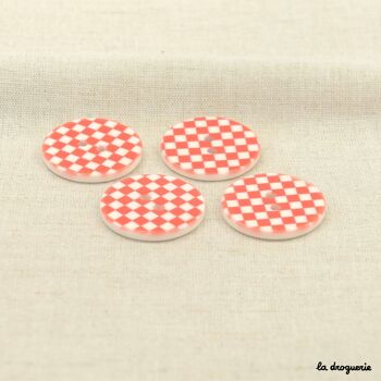 Bouton "Jeu de dames arty" 28 mm 6