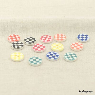 Bouton "Jeu de dames arty" 15 mm