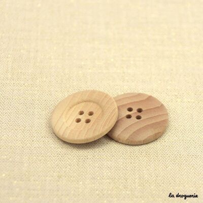 Bottone "Perla di faggio 4 fori" 30 mm