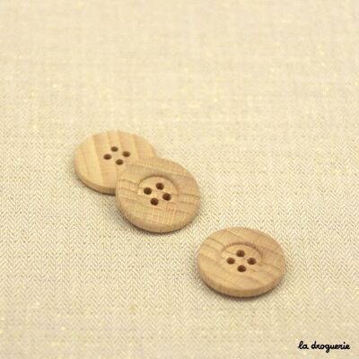 Button "Beech bead 4 holes" 22 mm