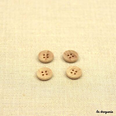 Button "Beech bead 4 holes" 12 mm