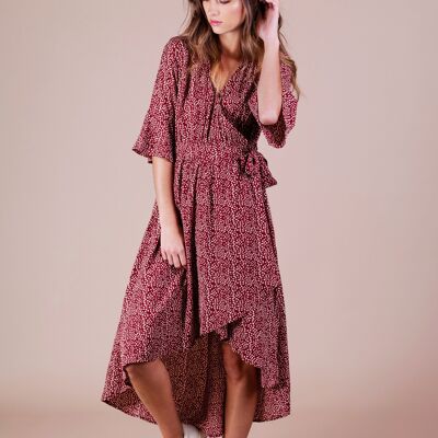 RIANA Kleid mit Terrakotta-Print