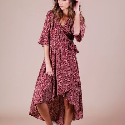 RIANA terracotta print dress