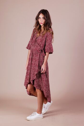 Robe RIANA imprimée terracotta 4