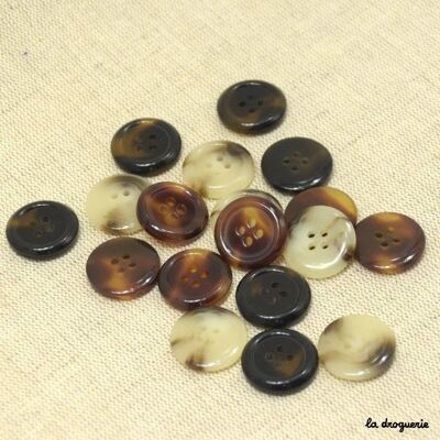“Small bead gabardine” button 20 mm