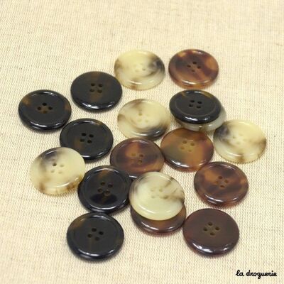 Knopf „Gabardine mit kleinen Perlen“ 25 mm