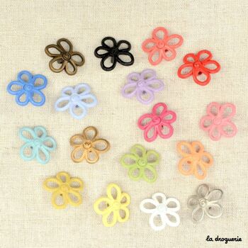 Bouton "Floraison seventies" 19 mm 2