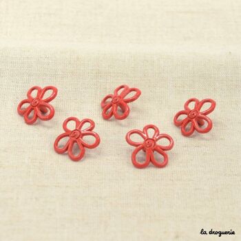 Bouton "Floraison seventies" 19 mm 5