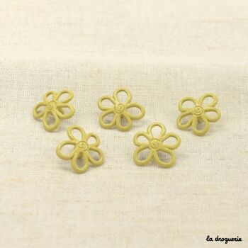 Bouton "Floraison seventies" 19 mm 9