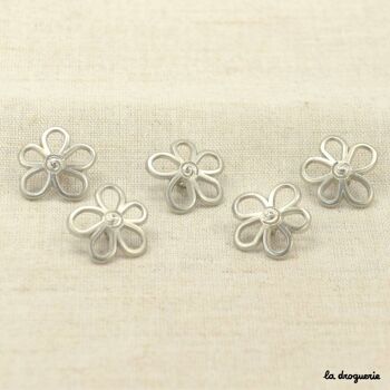 Bouton "Floraison seventies" 19 mm 20