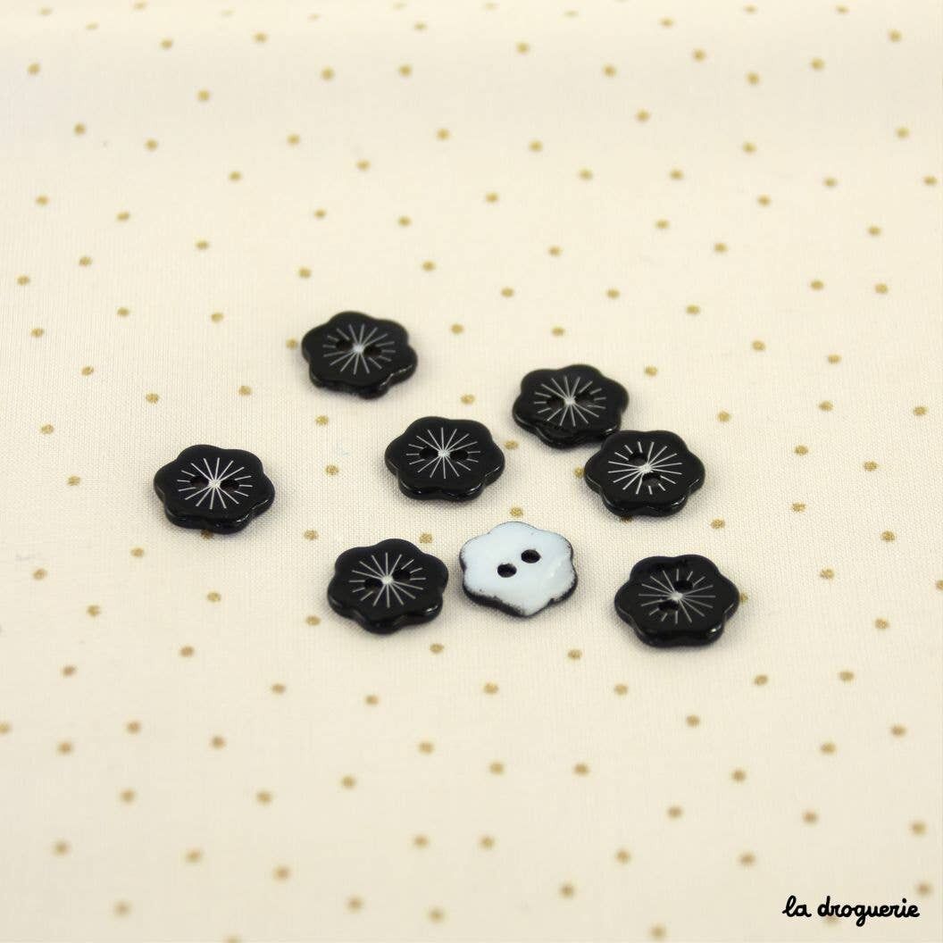 Bottone "Pistilli di stelle Fleurette" 12 mm