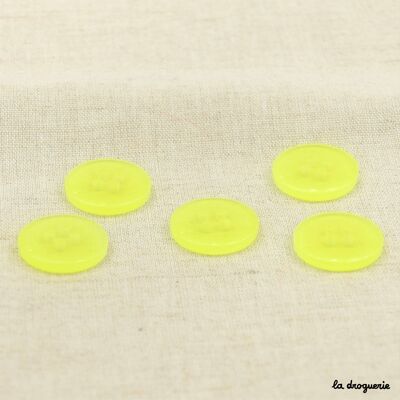 Bottone “pedone fluo 4 fori traslucidi” 20 mm