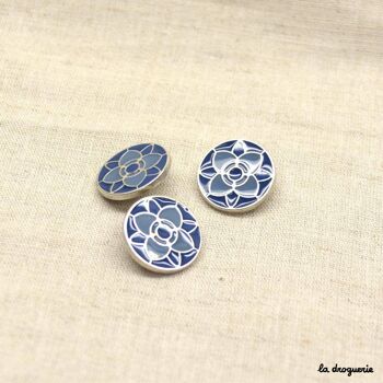 Bouton "Fleur de Lotus" 19 mm 3