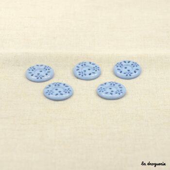 Bouton "Fleurettes d'antan" 18 mm 8