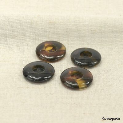 Button "Tortoise shell style bead 2 holes" 23 mm