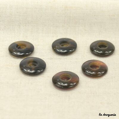 Button "Tortoiseshell style bead 2 holes" 18 mm