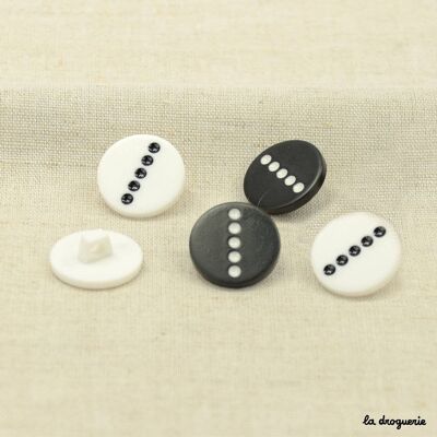Knopf „Domino-Pastillen-Stil“ 23 mm