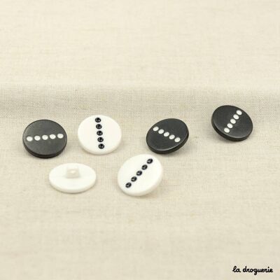 Knopf „Domino-Pastillen-Stil“ 18 mm