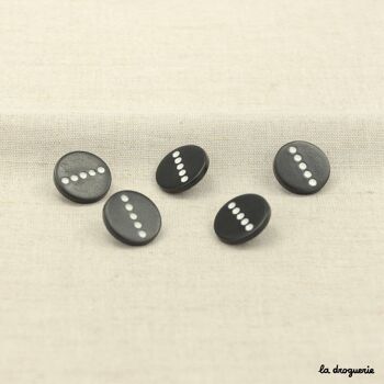 Bouton "Façon domino pastille" 18 mm 4