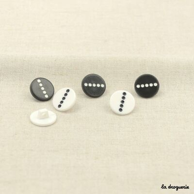 Bottone “stile pastiglia domino” 15 mm